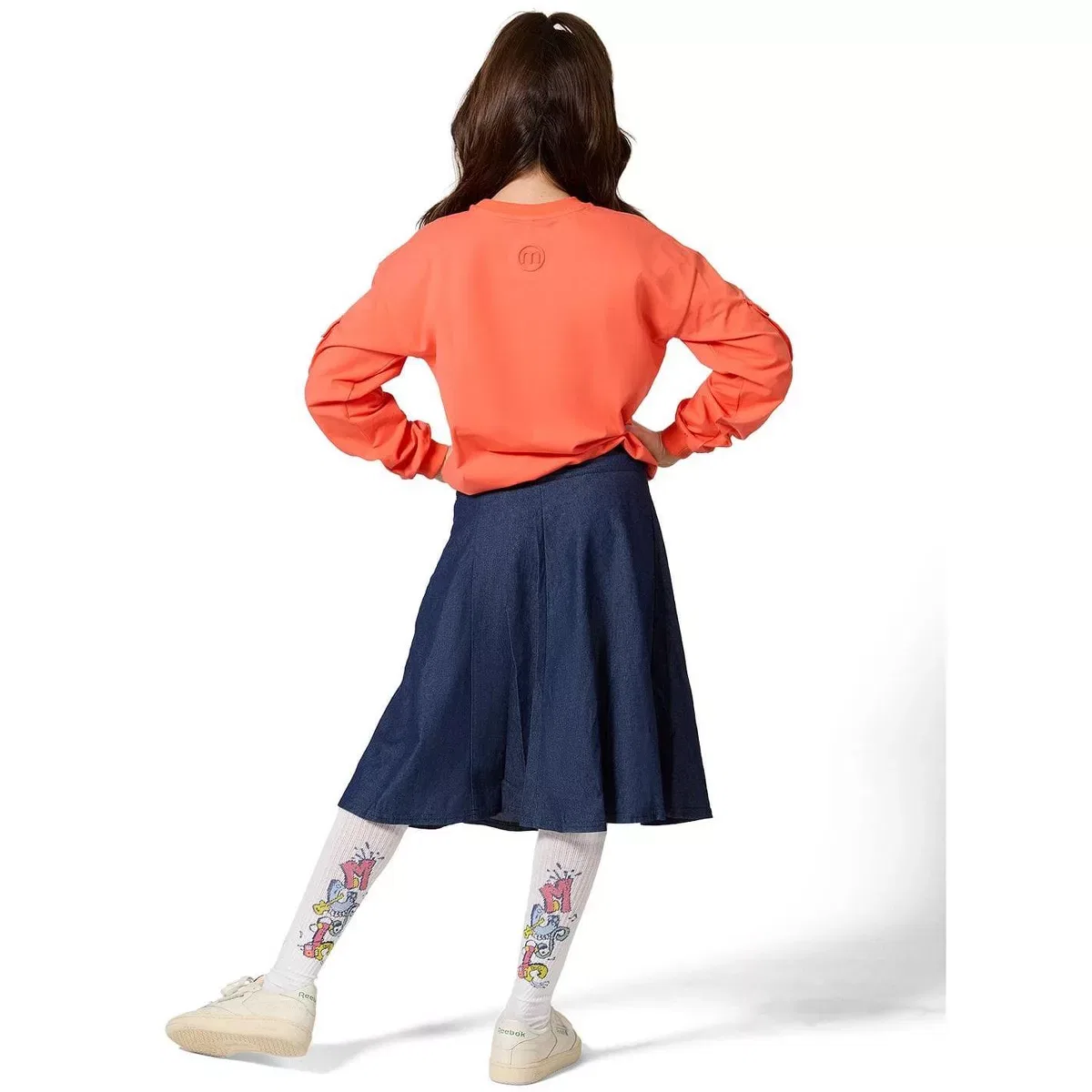 Детское футболка с длинным рукавом для девочек с карманами Cargo Sleeve ONLINE UNIQUE RTW MISSY, Coral — фото 3