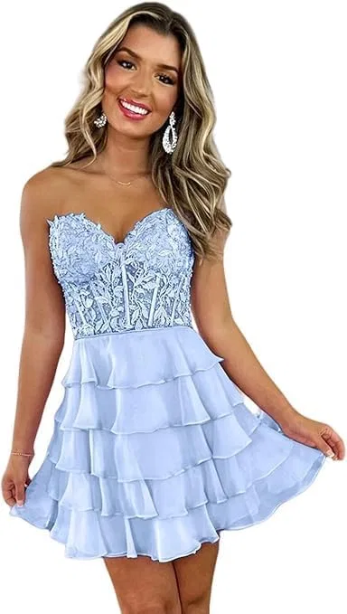 Женское коктейльное платье с оборками из шифона Lavender