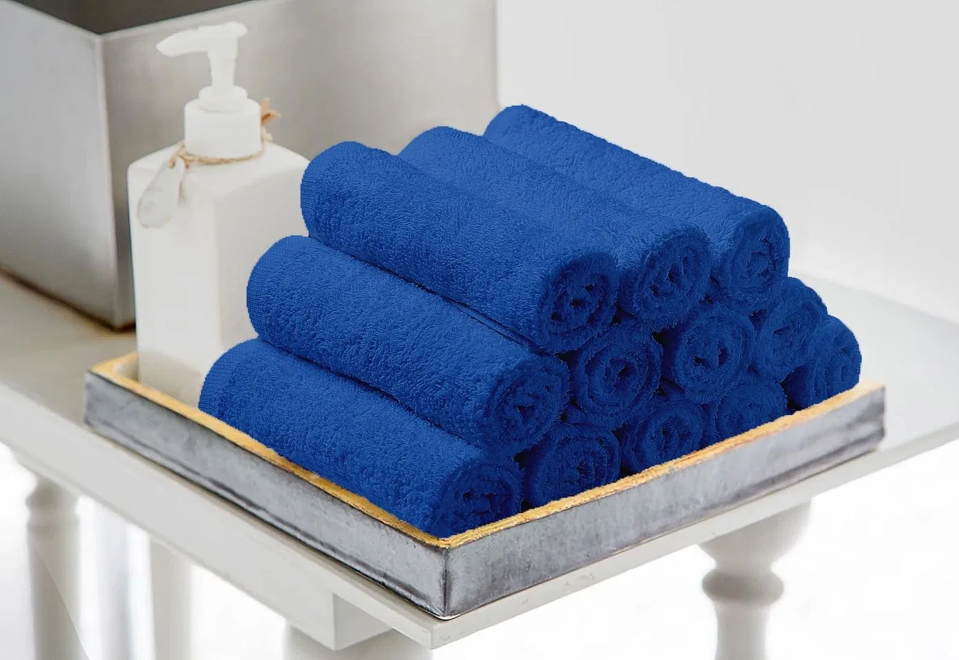 Мочалка тканевая, Avalon Towels, набор 24 шт, 30.5x30.5 см, Blue — фото 4