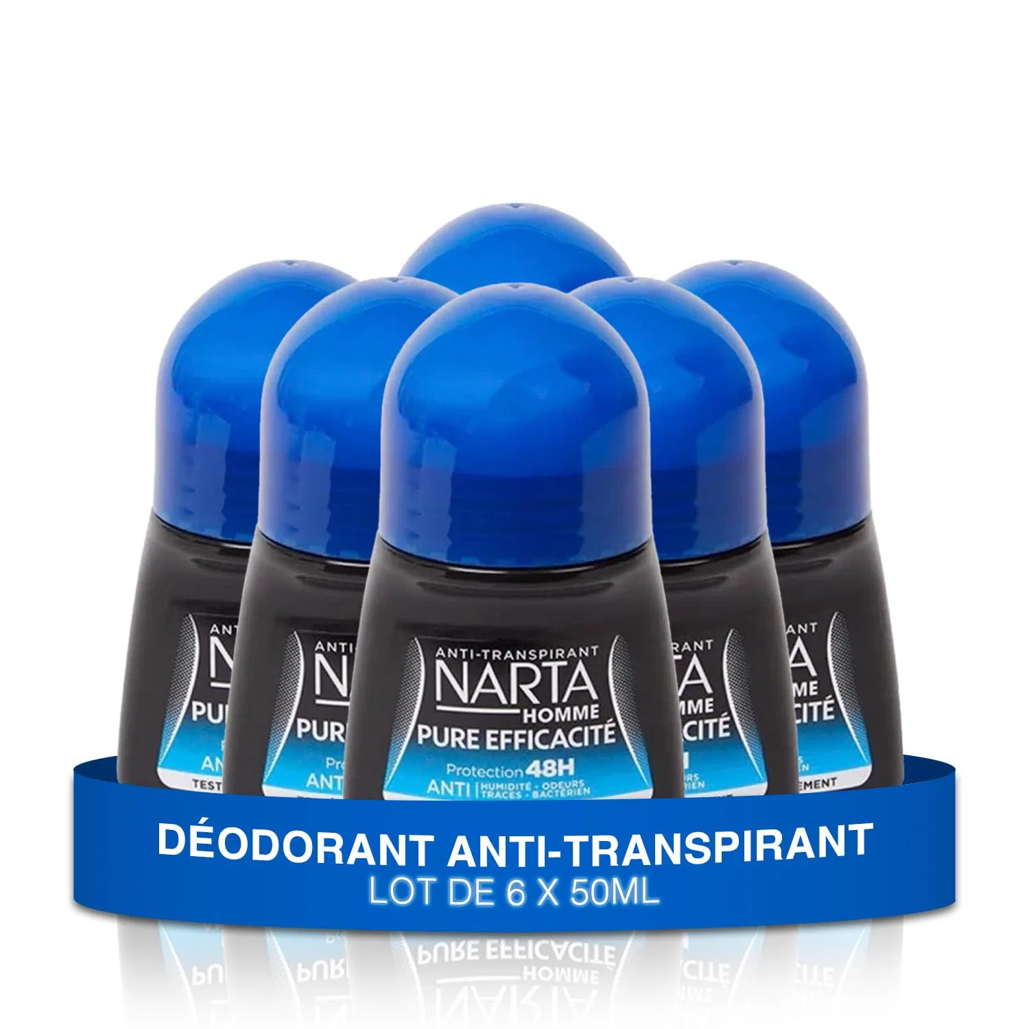 Дезодорант-антиперспирант 48ч Narta, 6x50мл, Unscented