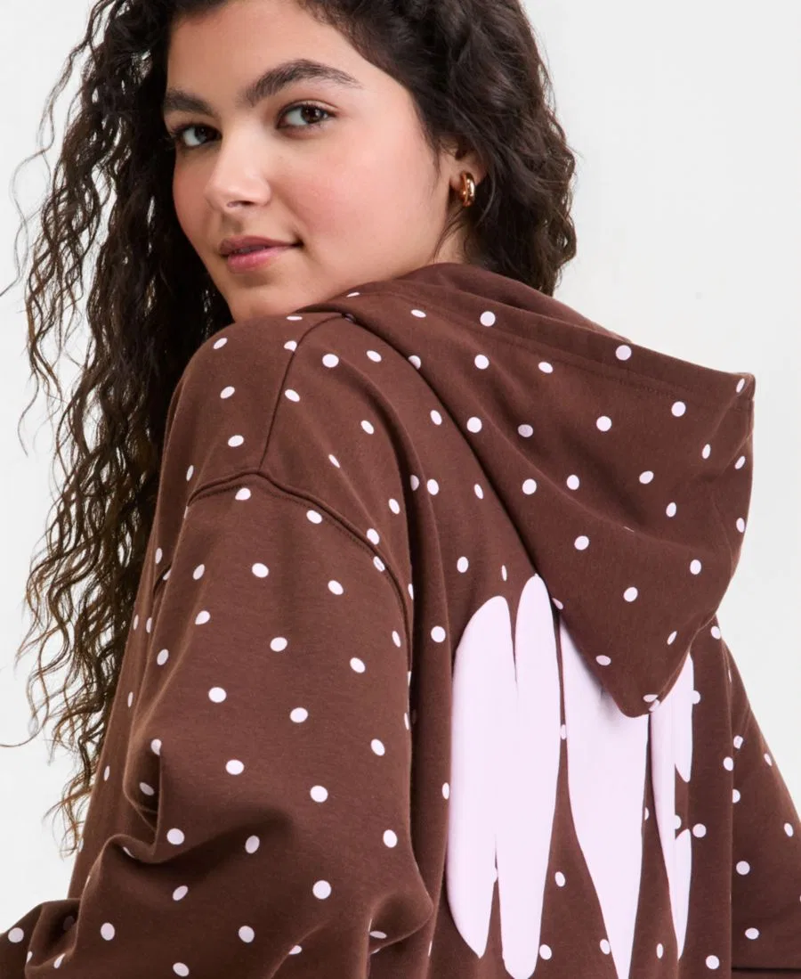 Комплект из худи на молнии и широких брюк Rebel Veil, Brown Multi — фото 4