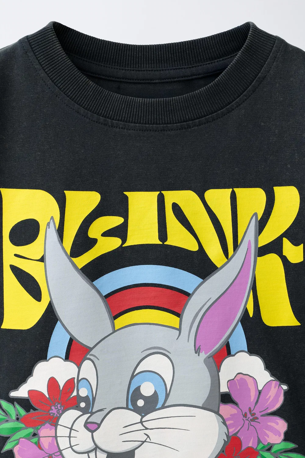 Футболка с принтом BLINK-182 ZARA, Anthracite Grey — фото 3