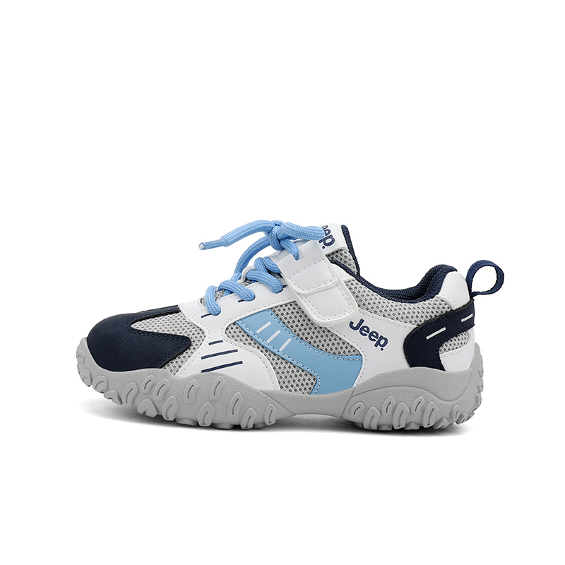 

Jeep Беговые кроссовки low top для детей с антиударной амортизацией и дышащей конструкцией, увеличивающие рост, белый, хаки, синий