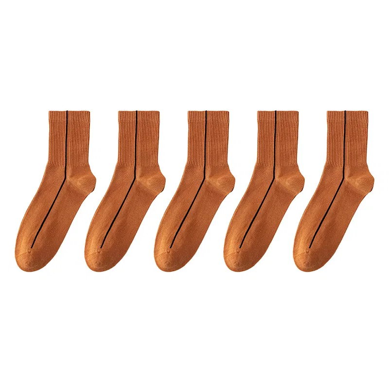 Детские носки до середины икры, комплект из 5 пар, Brown, MIIOW