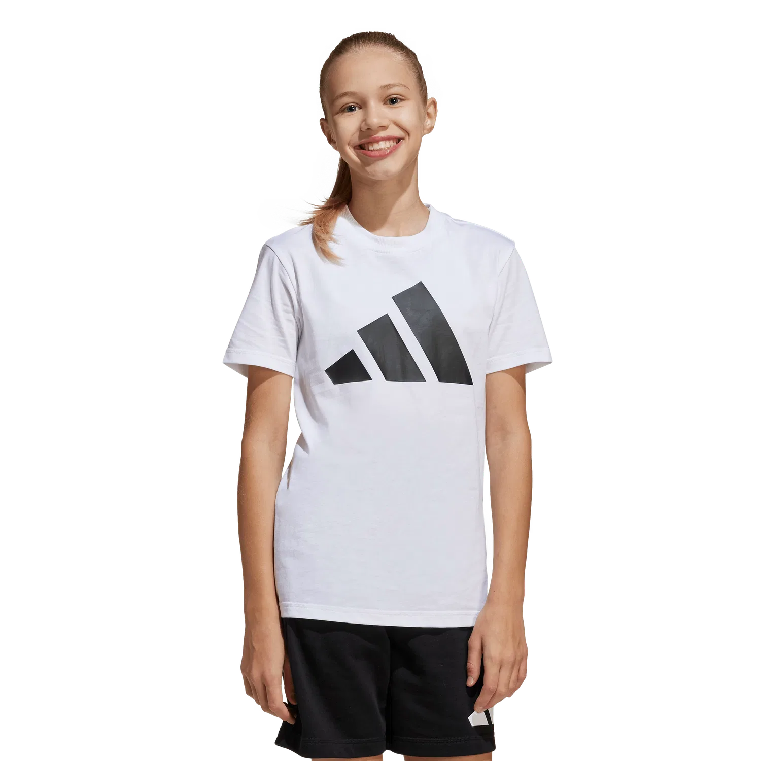 Детский спортивный костюм с коротким рукавом Adidas, черный — фото 4