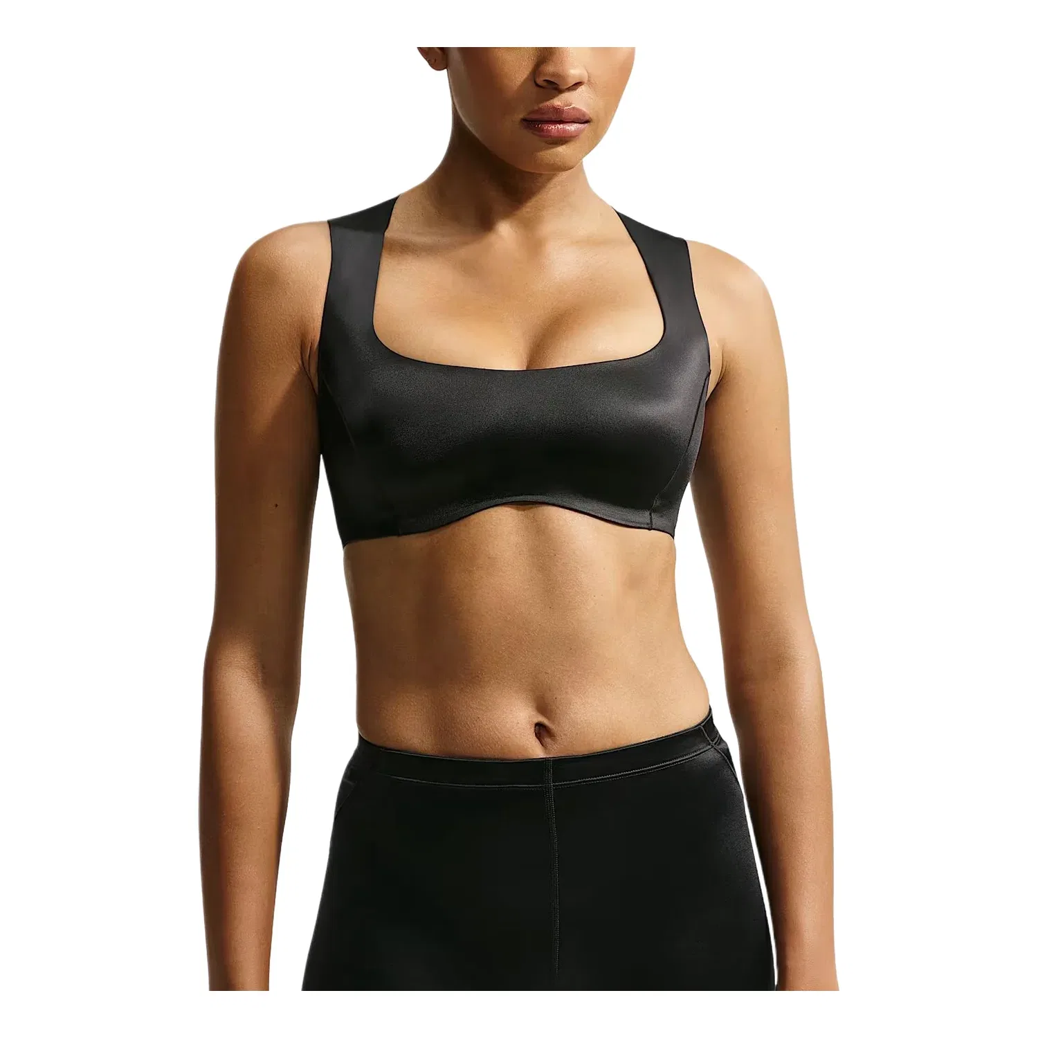 Бюстгальтер SKIMS Satin Shine Open-Scoop Bra 'Obsidian' Nike, Obsidian