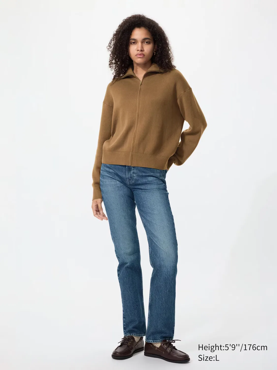 Кардиган Uniqlo, хлопковый, для повседневной носки, черный — фото 2
