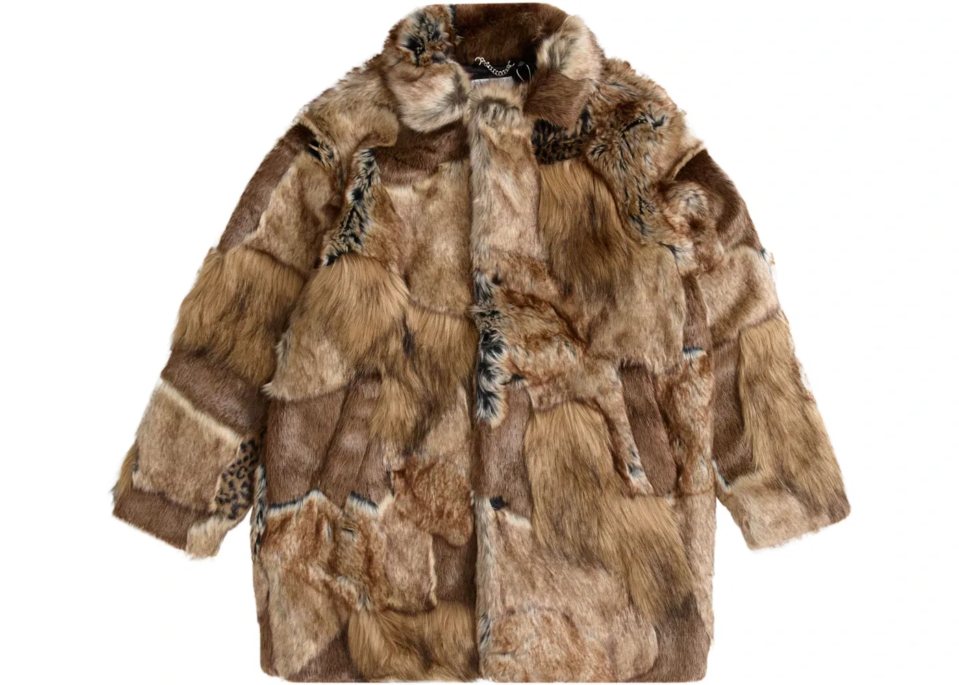 Мужское пальто с панельным принтом Supreme MM6 Maison Margiela, Brown