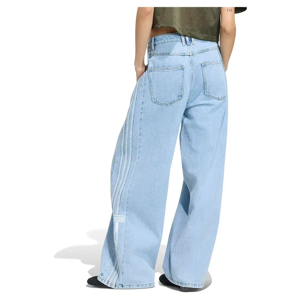 Женские джинсы с широкими штанинами Adibreak Mid-Rise Wide-Leg Adidas Originals, Blue — фото 2