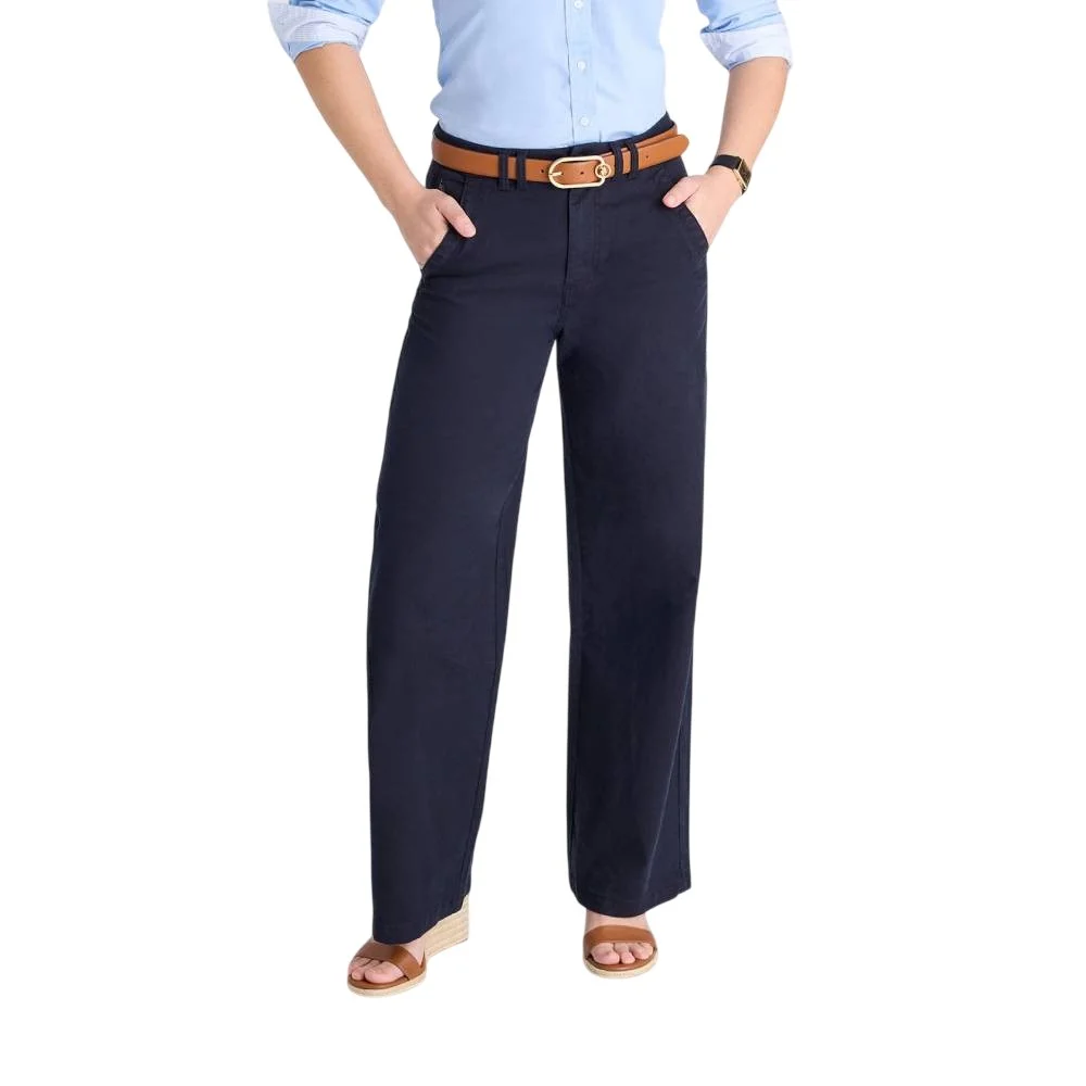 Брюки U.S. Polo Assn High Rise Wide Leg Chino, черный