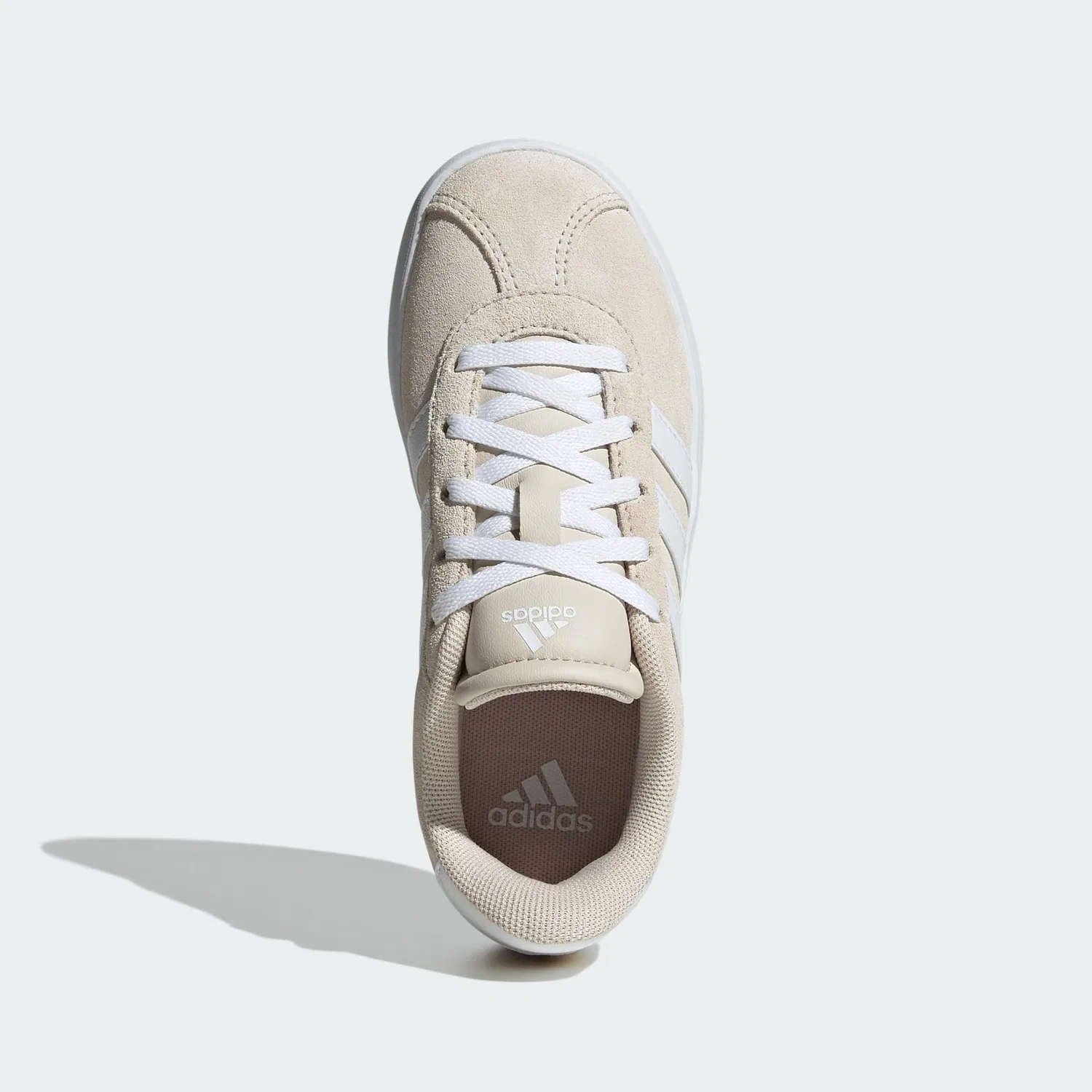 Детские кроссовки для мальчиков с замшевым верхом Vl Court 3.0 Kids Adidas, Aluminium Cloud White Aluminium — фото 3