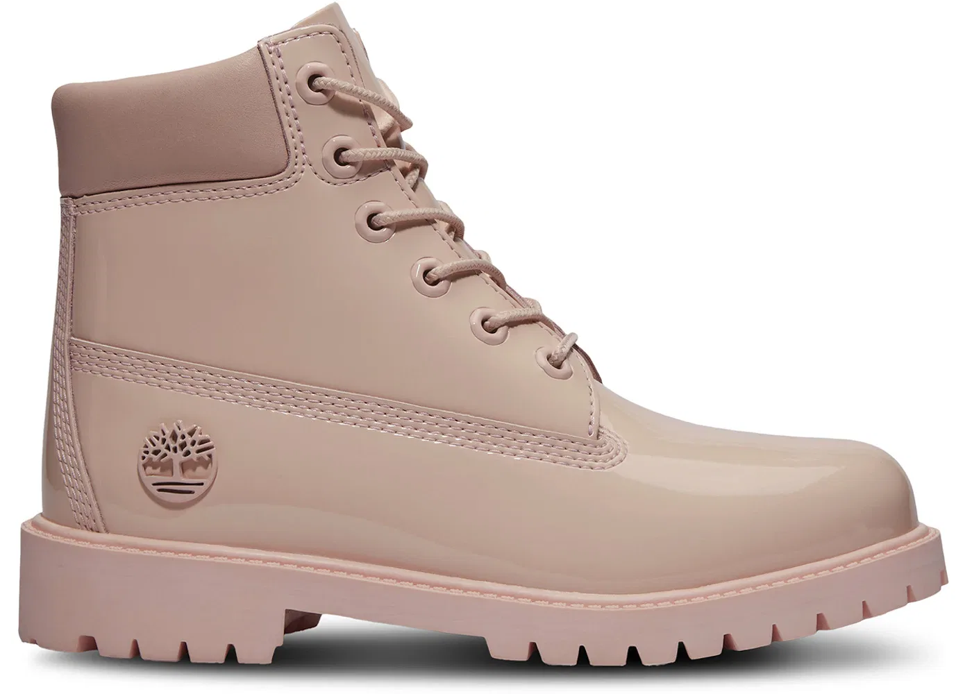 Детские ботинки водонепроницаемые Timberland 6" Premium Waterproof Patent Boots Pink, Pink/Pink