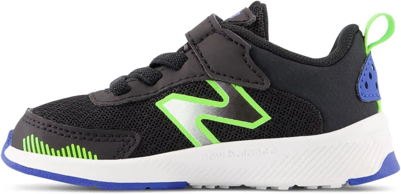 Детские кроссовки с липучкой DynaSoft 545 V1 New Balance, Black/Pixel Green/Cobalt — фото 3