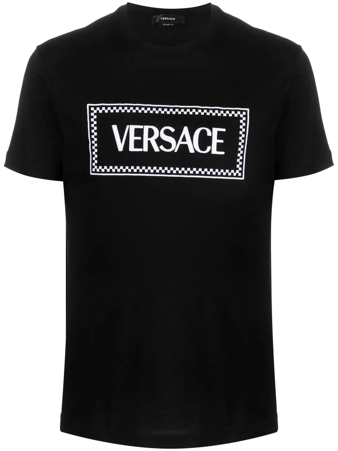 Футболка с вышитым логотипом 90-х Versace, черный
