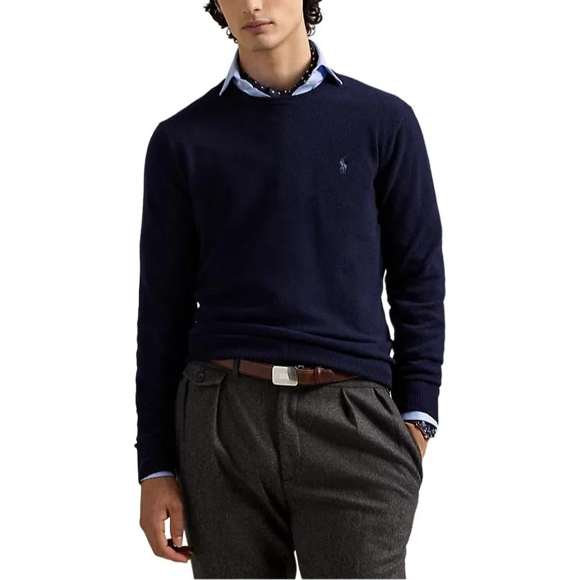Мужской свитер с круглым вырезом Polo Ralph Lauren, Hunter Marine Blue — фото 2