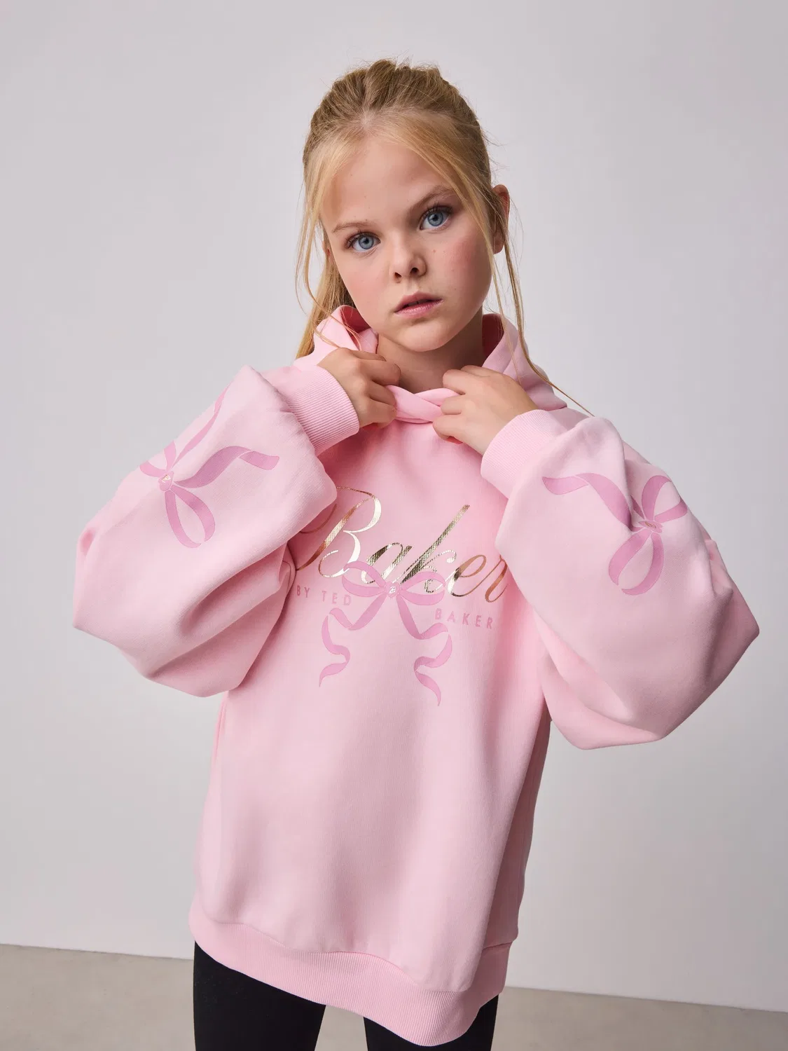 Худи оверсайз с принтом банта Baker by Ted Baker, розовый