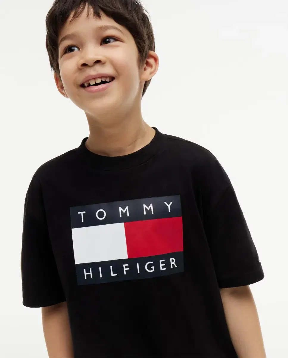 Детская футболка для мальчиков с логотипом Tommy Hilfiger, Azul — фото 3