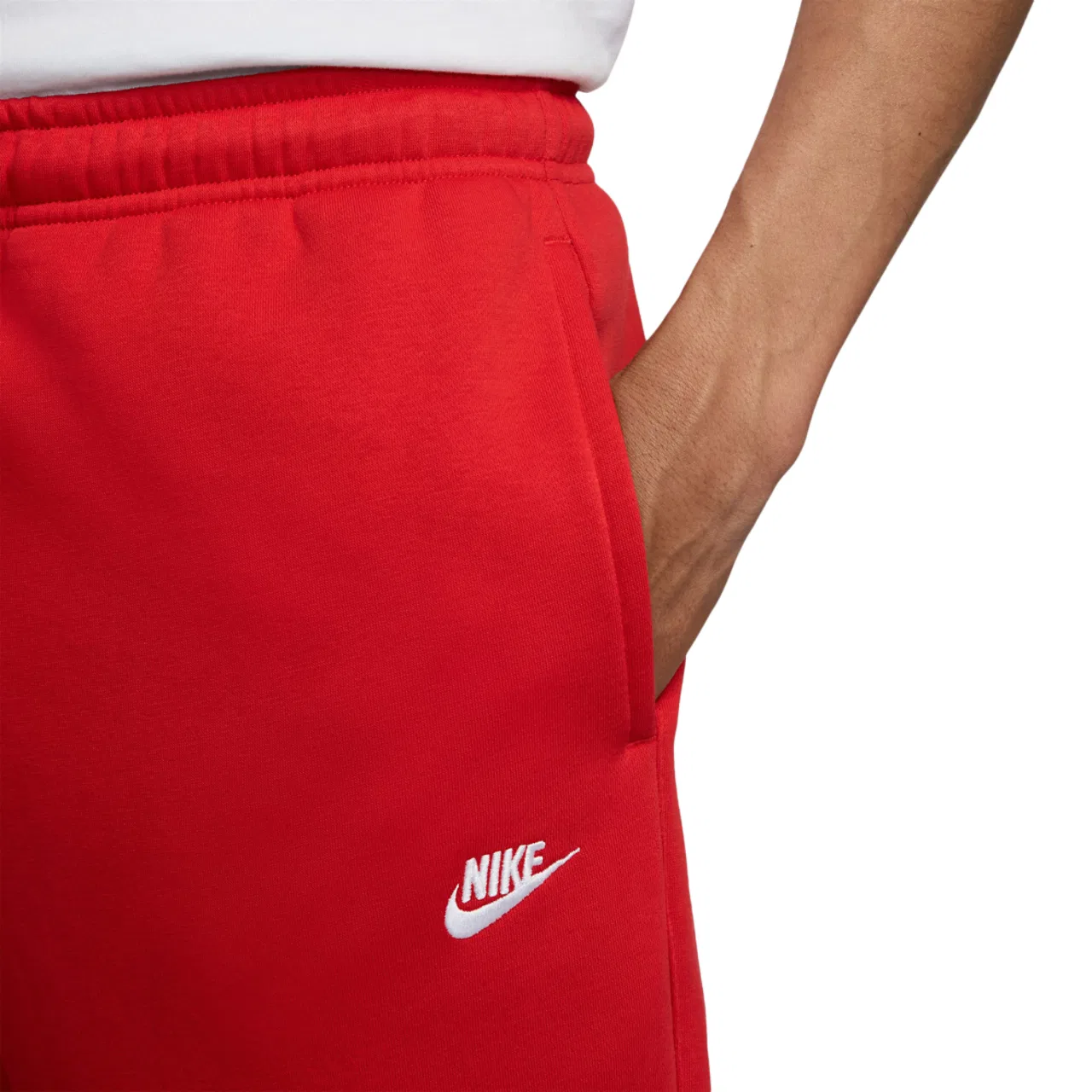 Мужские брюки Club Joggers Nike, цвет University Red/White — фото 3