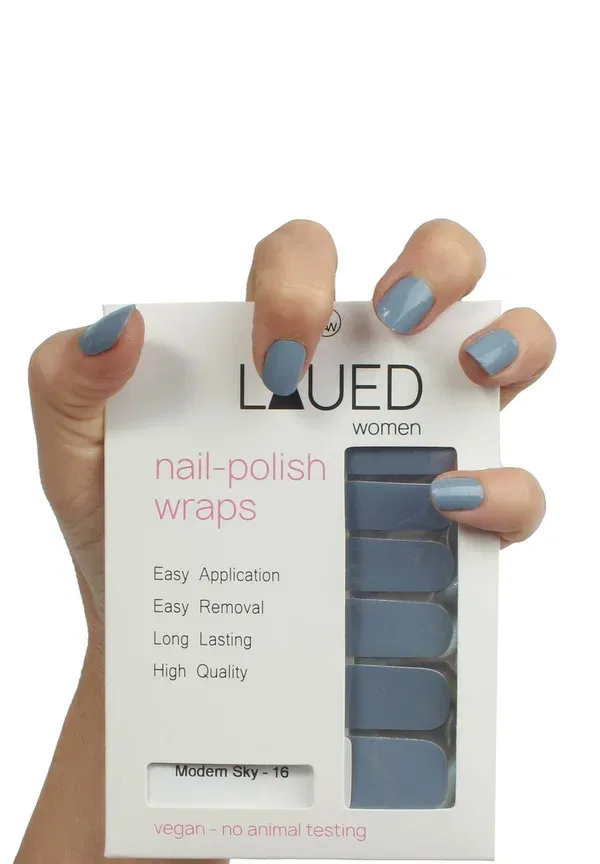 Наклейки для ногтей, веганские, Laued nagelfolien solid blue, Vargu, Modern Sky 12 г — фото 2