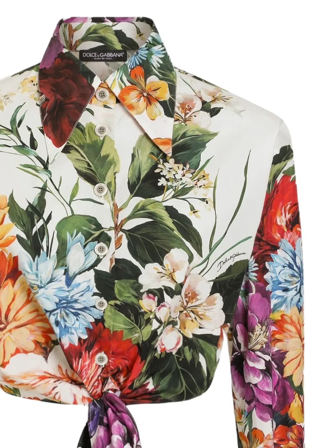 Блузка с цветочным принтом - желтая Dolce & Gabbana, желтый — фото 2