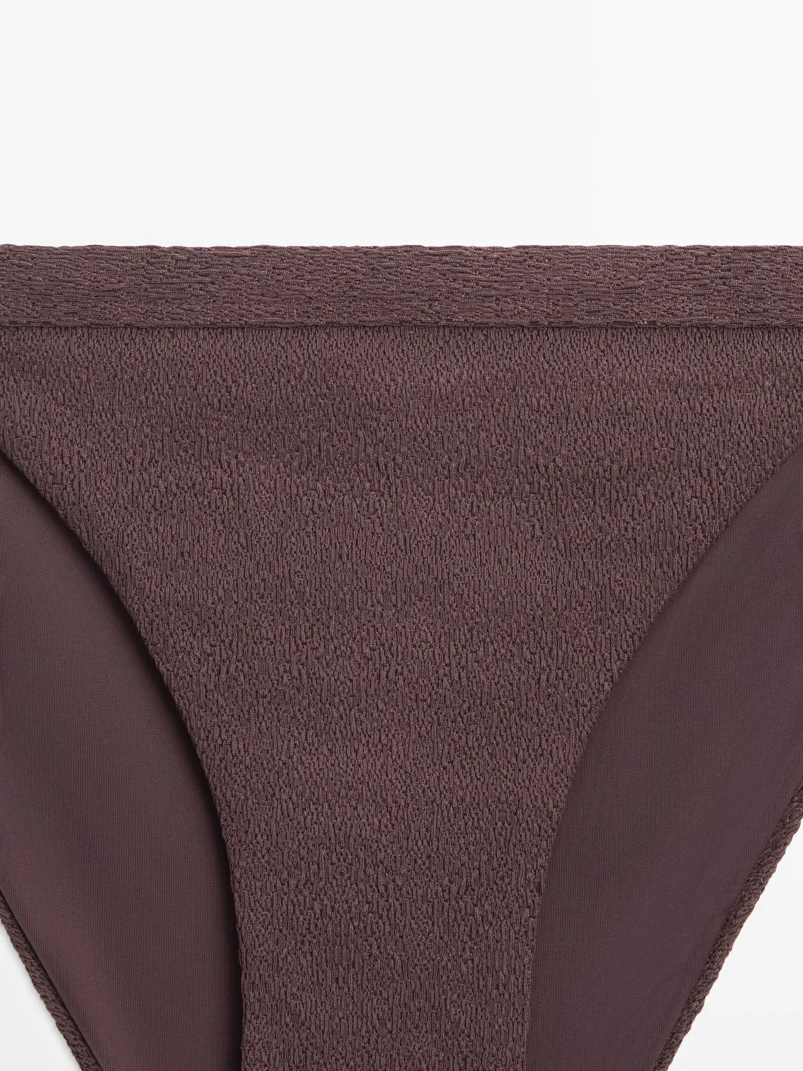 Плавки от бикини Massimo Dutti, текстурированные, коричневый — фото 4