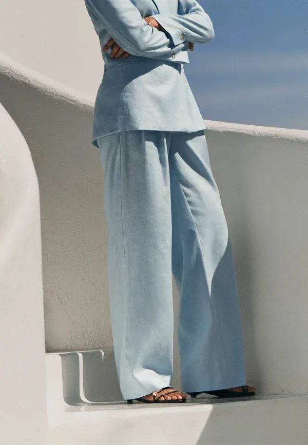 Пиджак двубортный Next pastel blue, голубой — фото 4