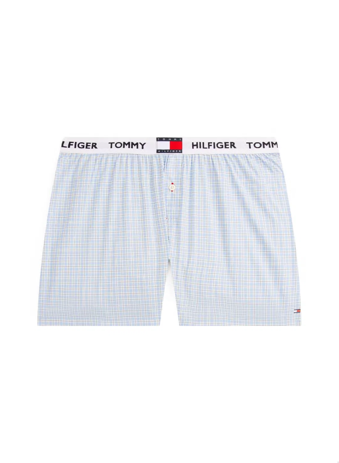 Боксеры хлопковые с логотипом на поясе, Tommy Hilfiger, мини-клетка — фото 3