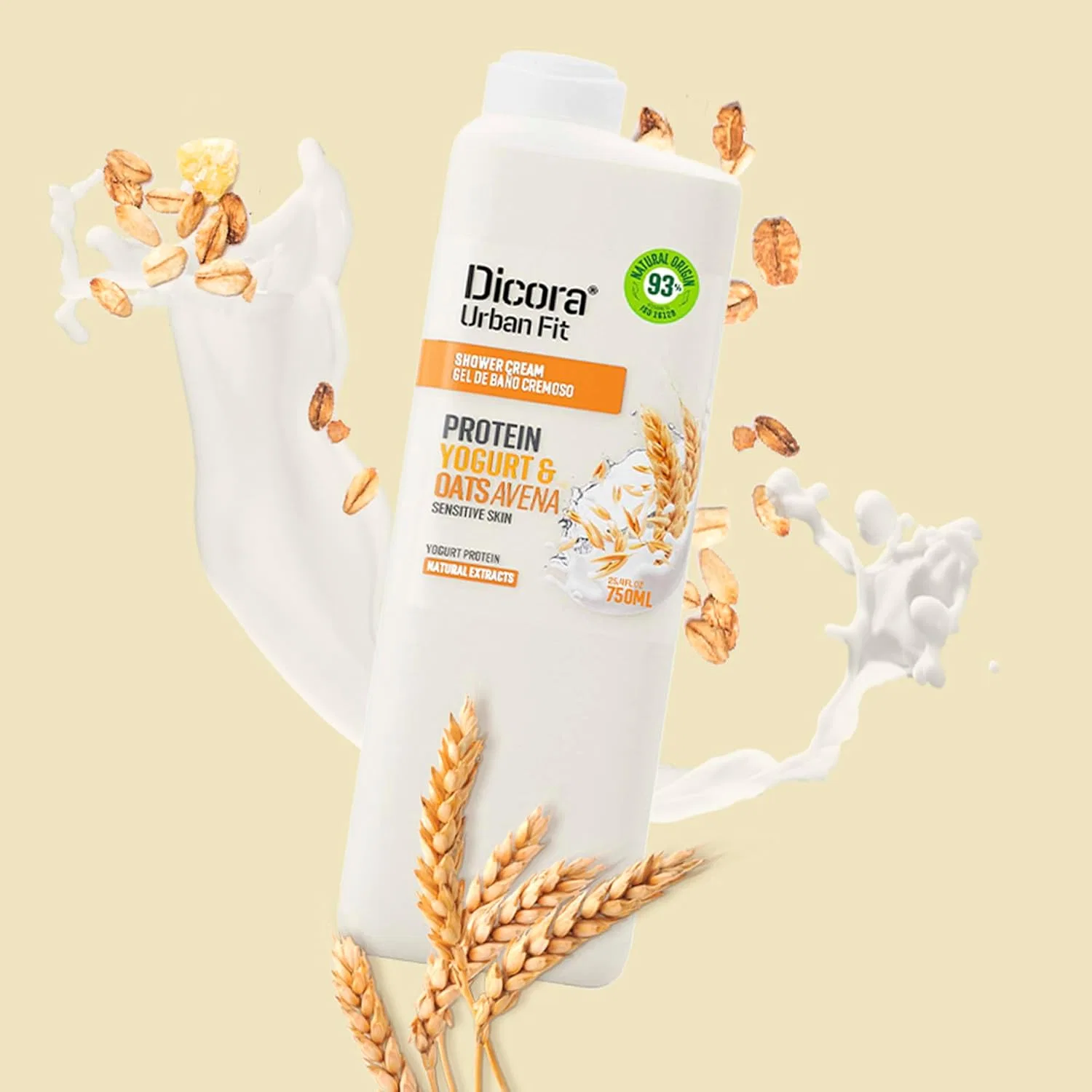 Гель для душа Protein Yogurt&Oats, Dicora UrbanFit, 750 мл — фото 2