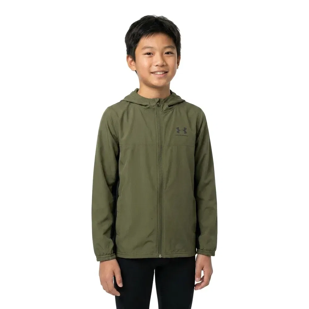 Детская куртка с капюшоном Rival Woven Under armour, Green — фото 3