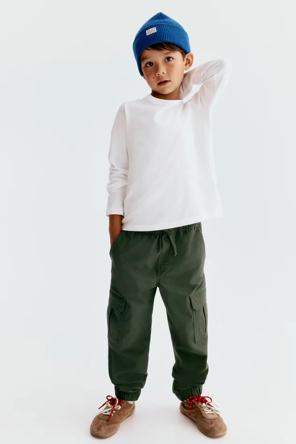 Хлопковые спортивные брюки-карго H&M, Dunkles Khakigrün