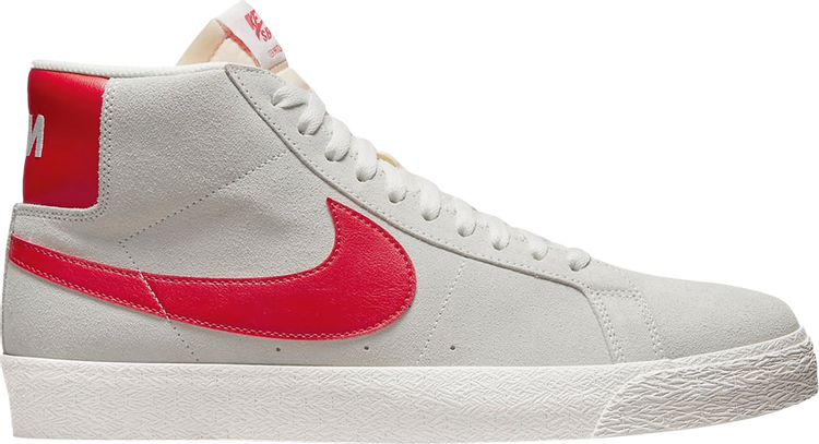 Кроссовки Nike Zoom Blazer Mid SB 'White University Red', белый - фото