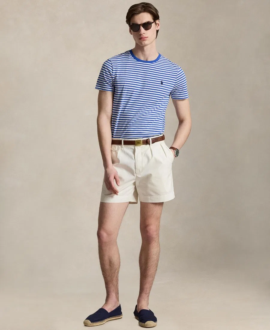 Футболка классического кроя с полоской Polo Ralph Lauren, New Iris Blue/White — фото 2