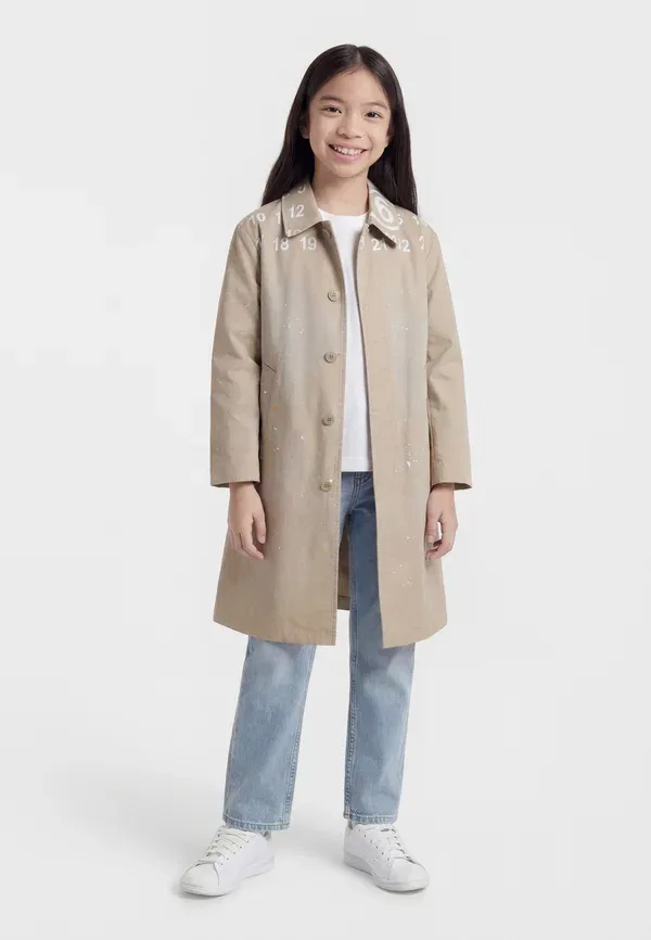Пальто с принтом Trenchcoat Mm6 Maison Margiela, Dusty Taupe, серый