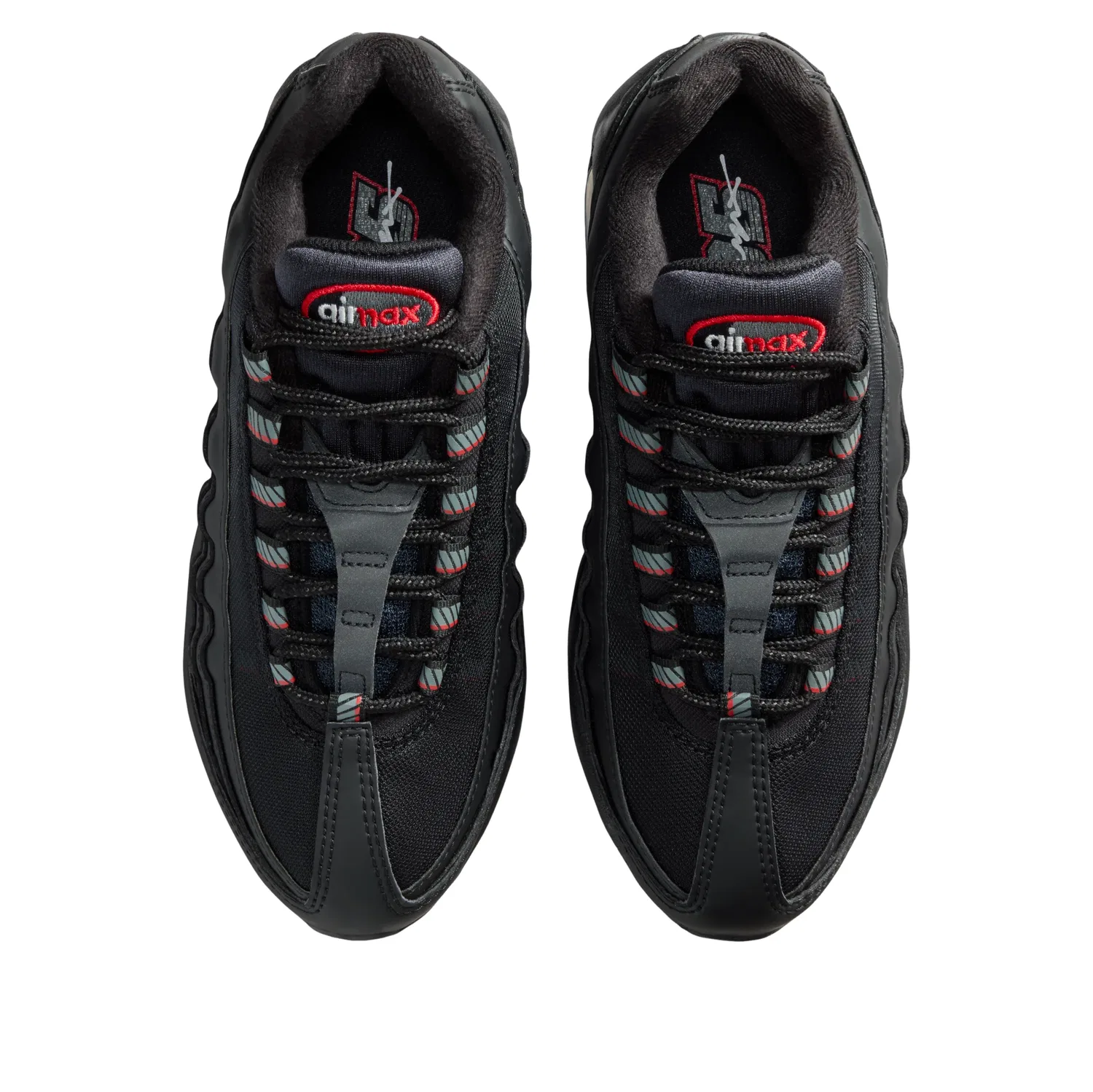 Детские кроссовки с сетчатым верхом Air Max 95 Big Bubble 'Black University Red' Nike, Black/University Red — фото 3