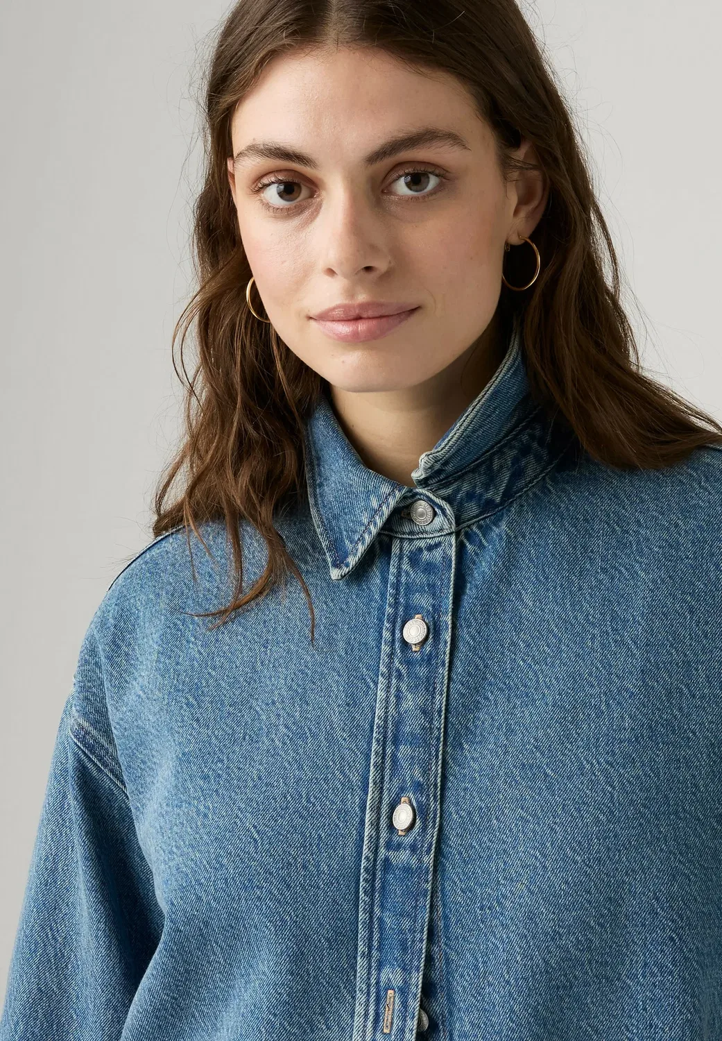 Джинсовая рубашка Jordan, рубашка Trip on Drip, блузка на пуговицах Levi'S, Trip On Drip Shirt - Med Indigo - Worn In - — фото 3