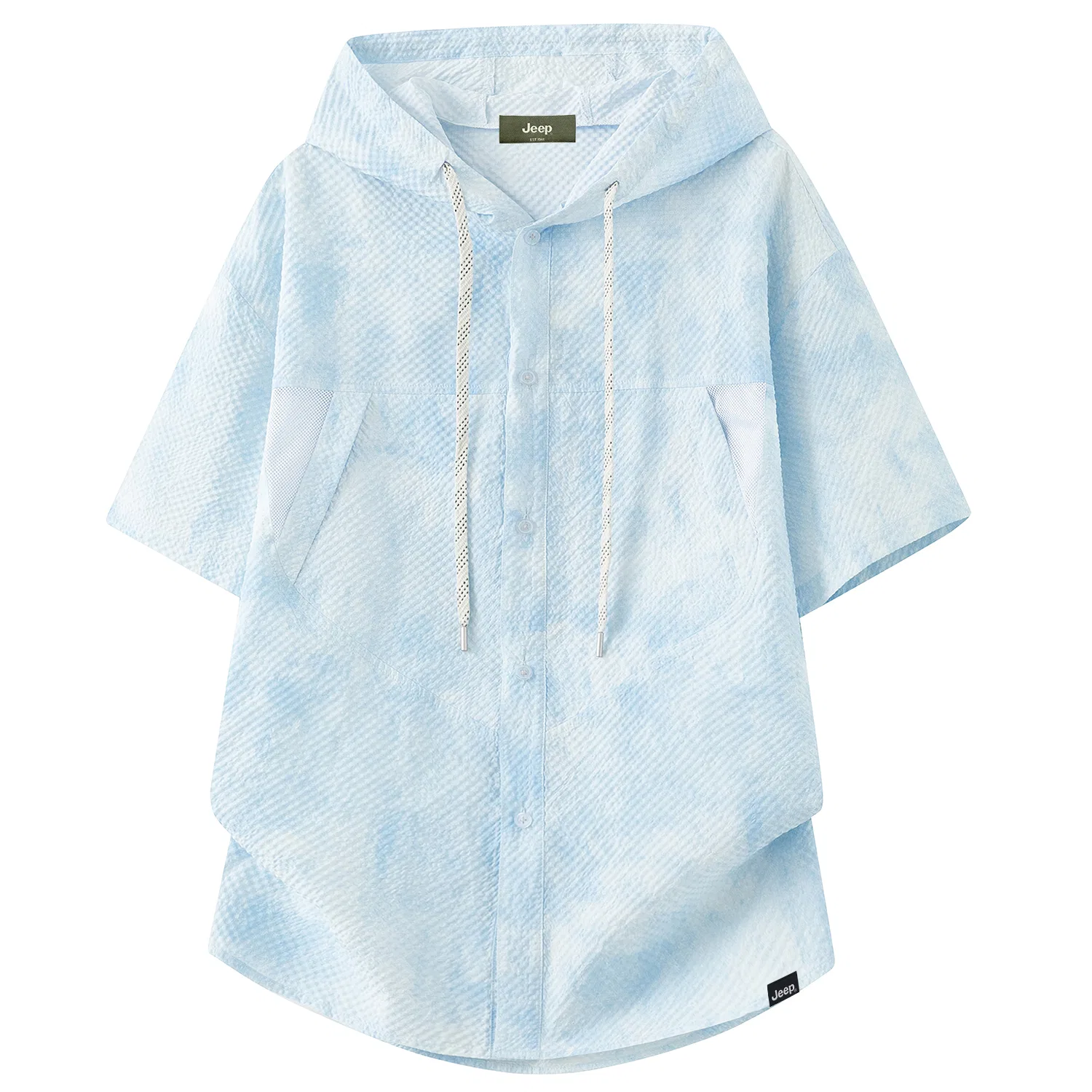 Детская футболка с капюшоном Jeep, Light Blue