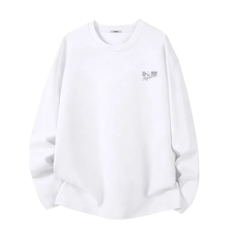 Футболка детская с принтом Three-Line Drive Chest Logo MINISO, Khaki — фото 4