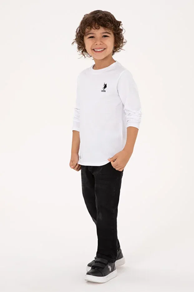 Детские свитшот для мальчиков базовый U.S. Polo Assn., White — фото 2