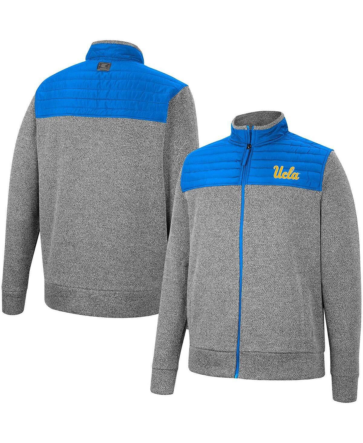 

Мужская угольно-синяя куртка ucla bruins putter herringbone с молнией во всю длину Colosseum, мульти