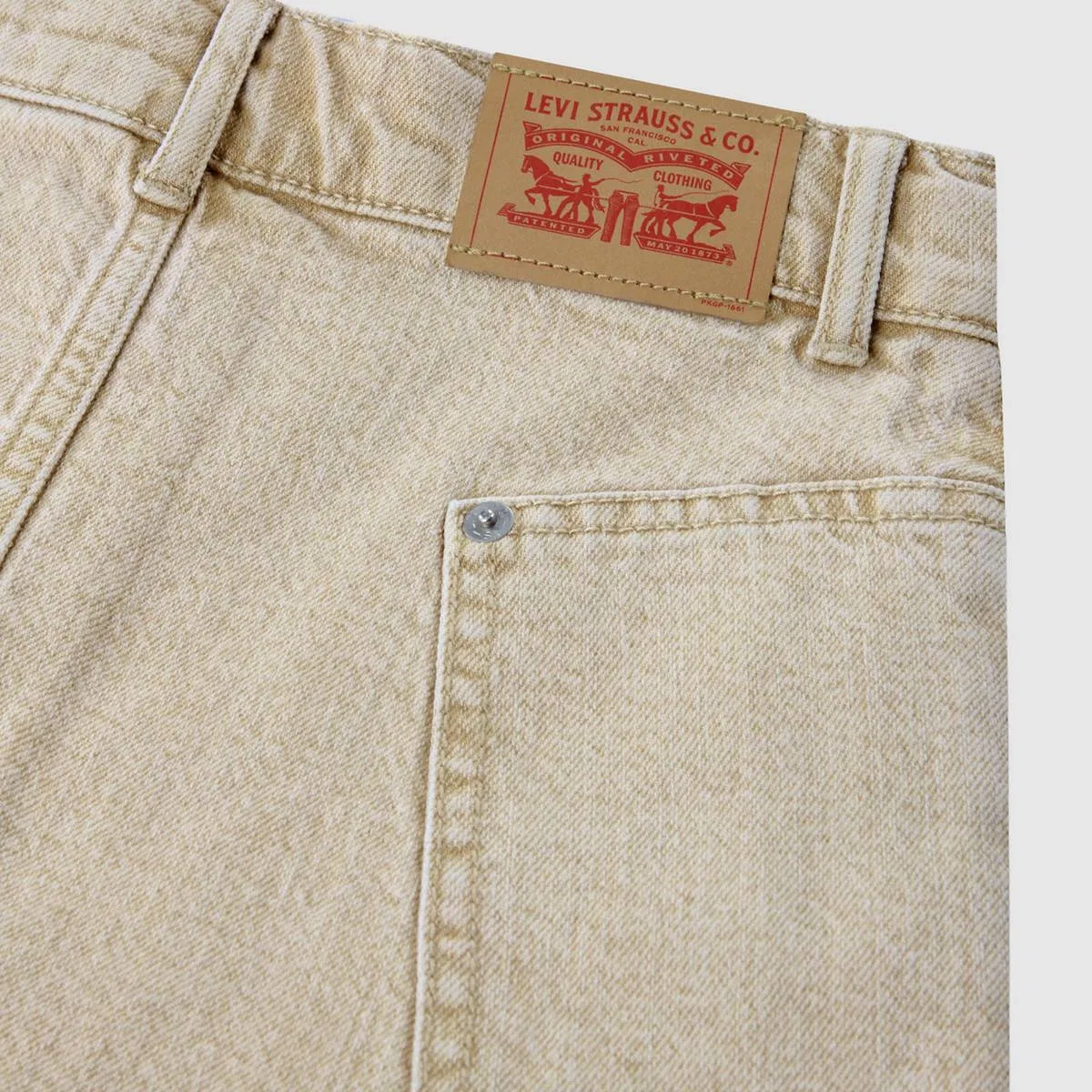Двойная рабочая юбка до колен для девочек 7-16 лет Levi's, Curds And Whey - Brown — фото 4