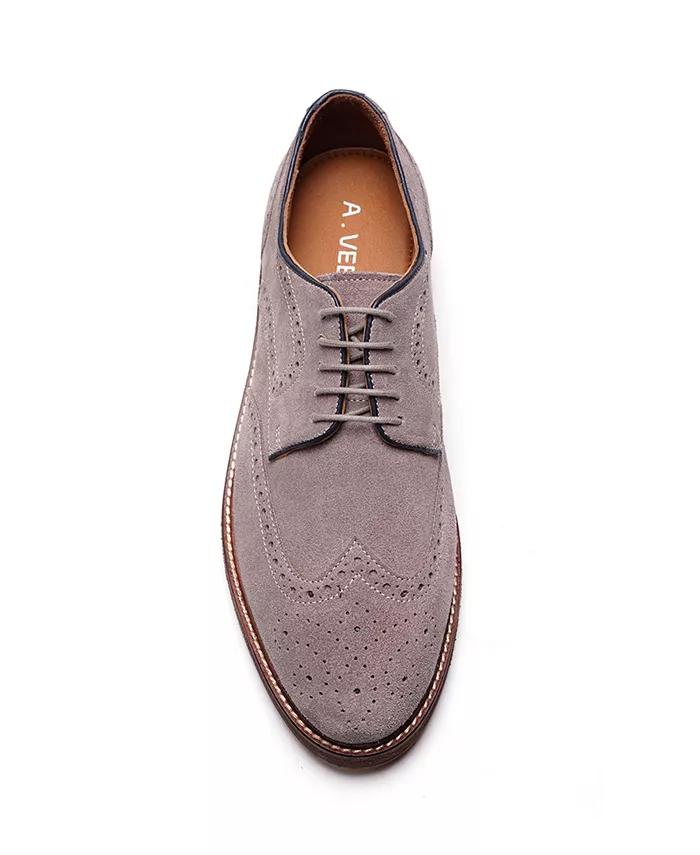 Мужские дерби Cambridge Wingtip на шнуровке A. Veer, коричневый/бежевый — фото 4