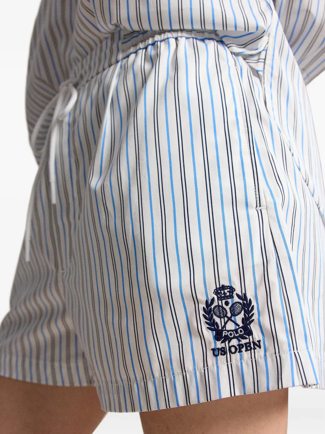 Шорты в полоску из хлопка Polo Ralph Lauren, белый — фото 4