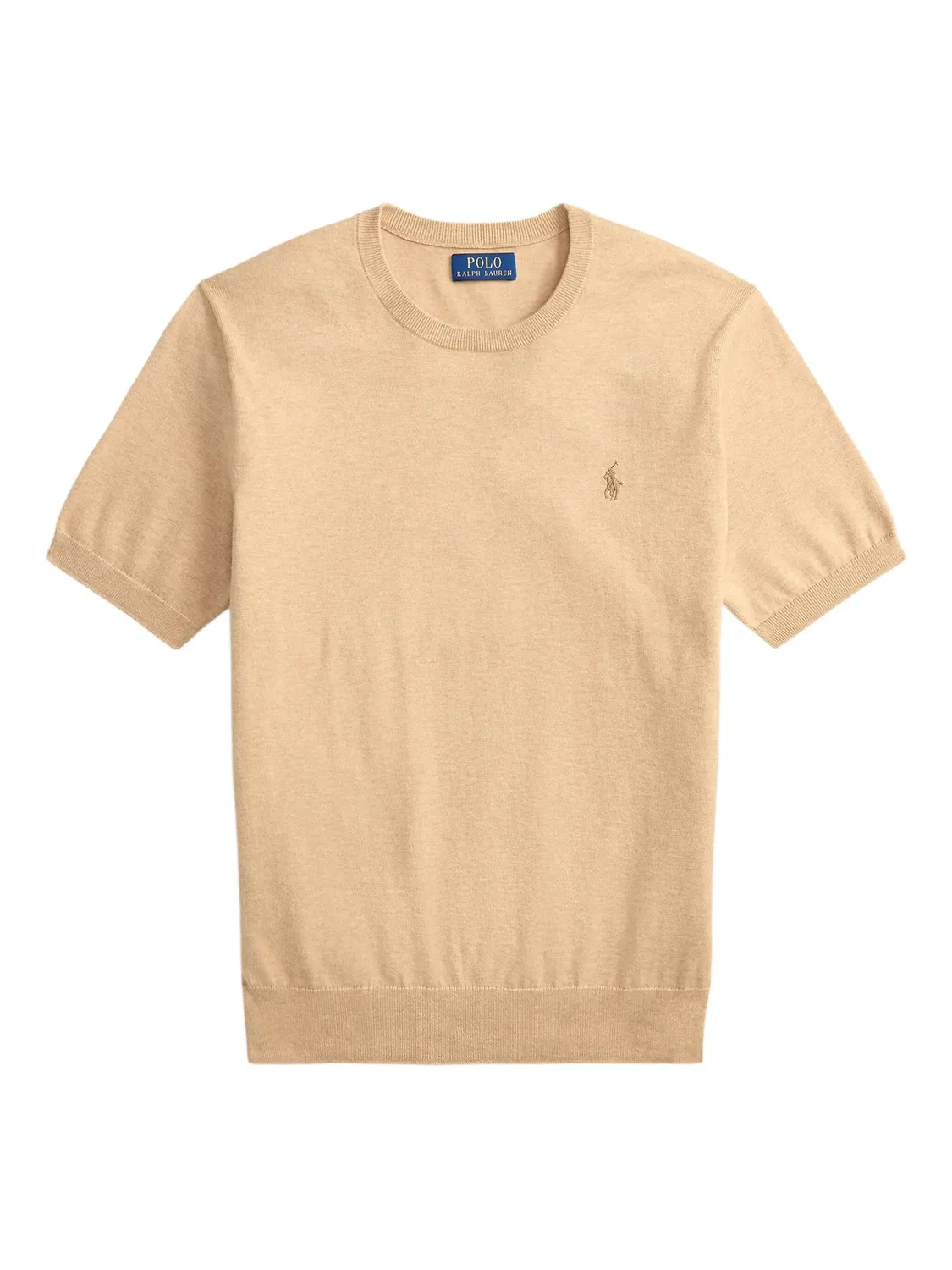 Футболка из хлопка с вышивкой Polo Ralph Lauren, нейтральные