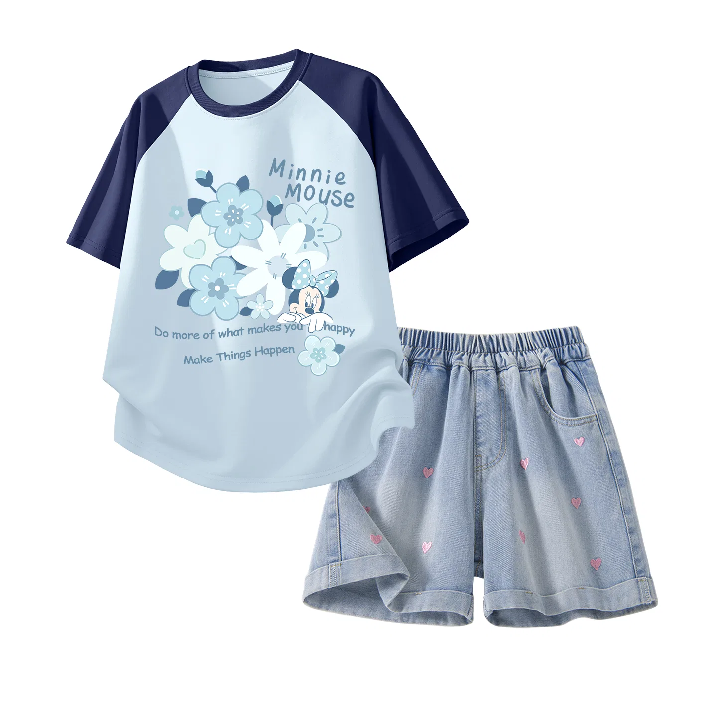 Спортивный костюм Disney Kids' 2 Piece Set Di Color Smile K Green Pink+Denim Blue — фото 3