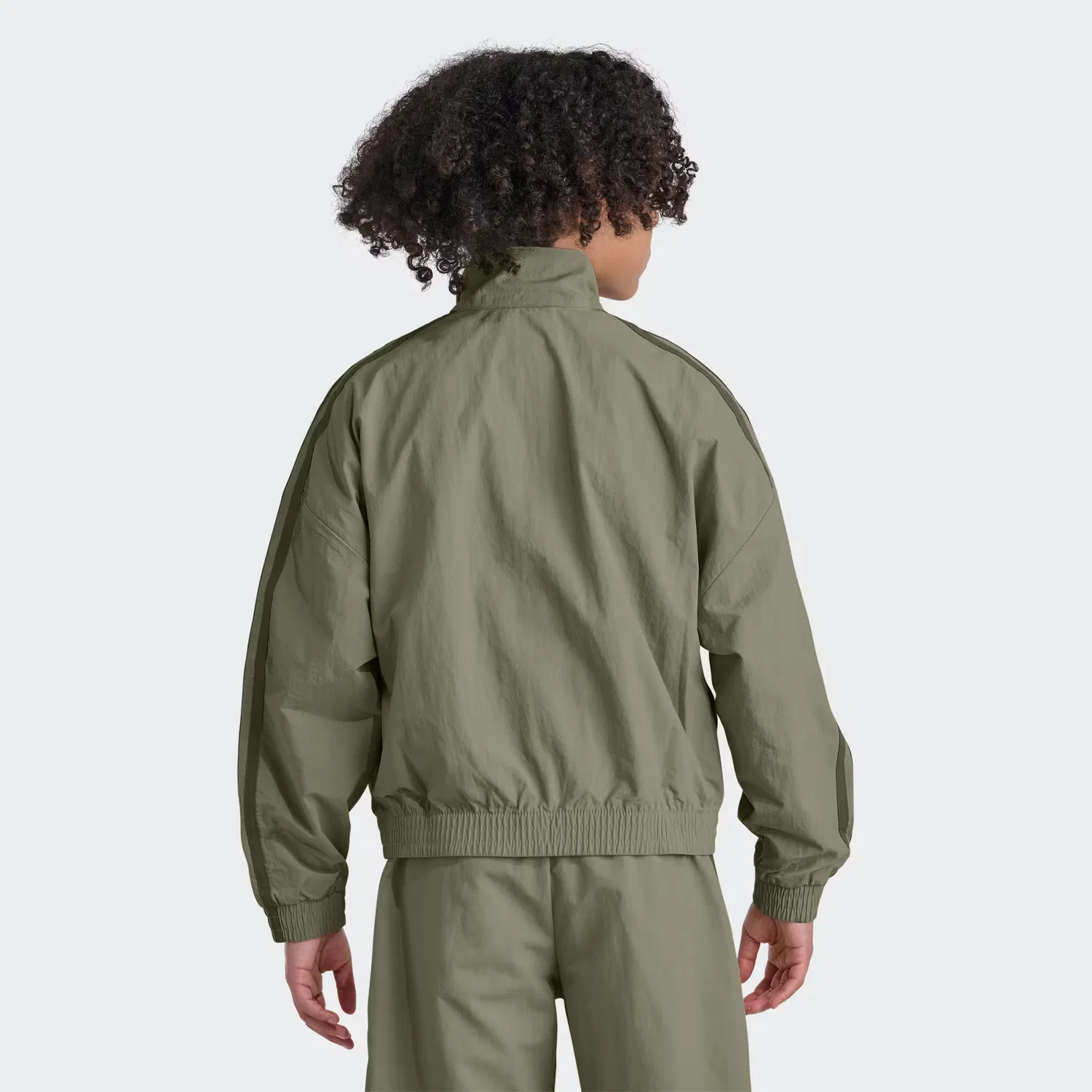 Детская куртка на молнии Originals Long Sleeve Full-Zip 3-Stripes Adidas Originals, оливковый