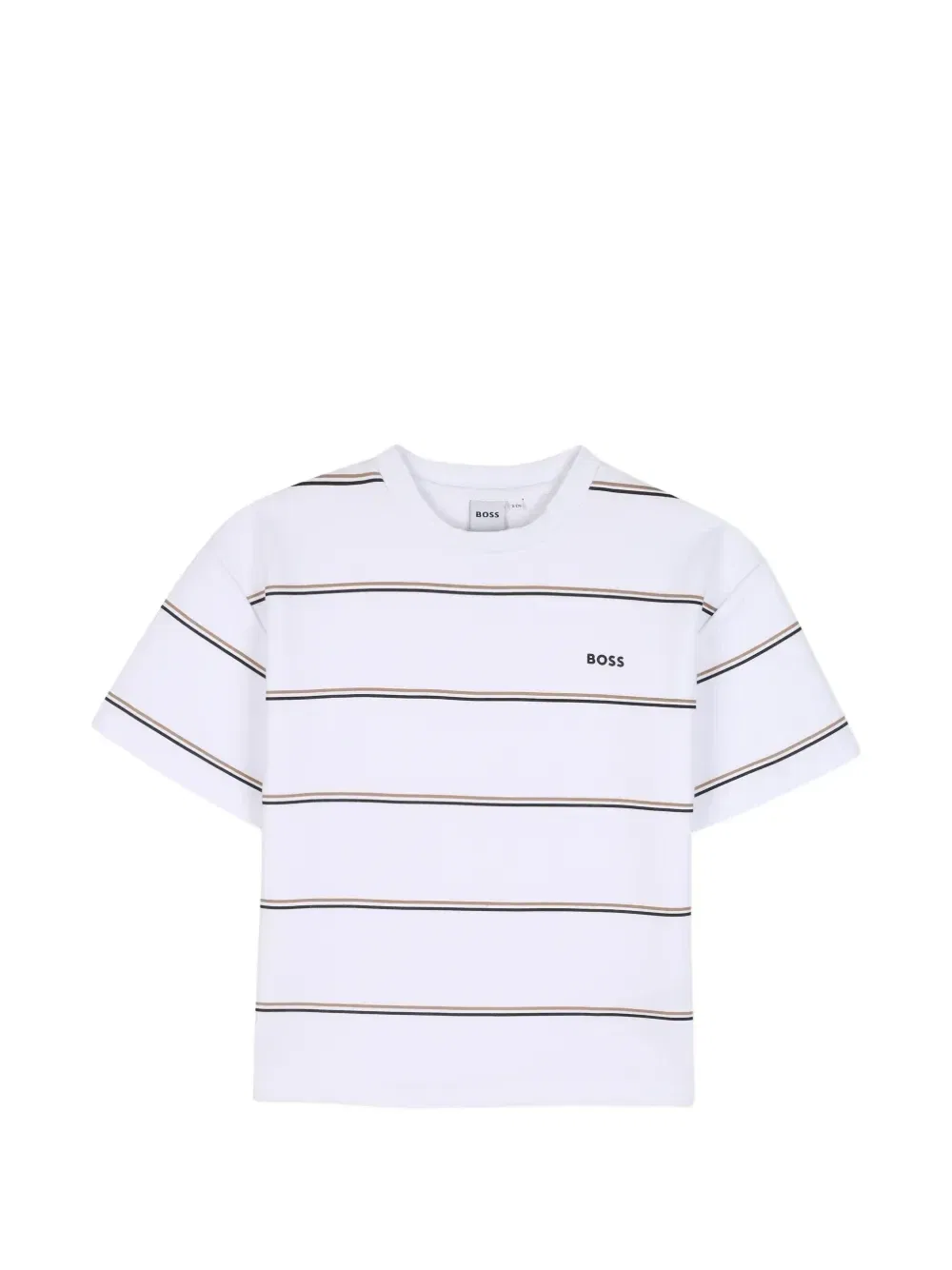 Футболка в полоску Boss Kidswear, белый