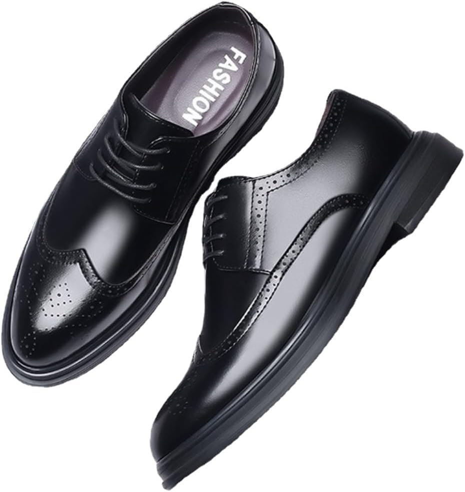 

Мужские оксфорды- комфортные классические туфли с отделкой «wintip», шнуровкой и кожаным верхом, с классическим и современным дизайном Fenlogft, черный