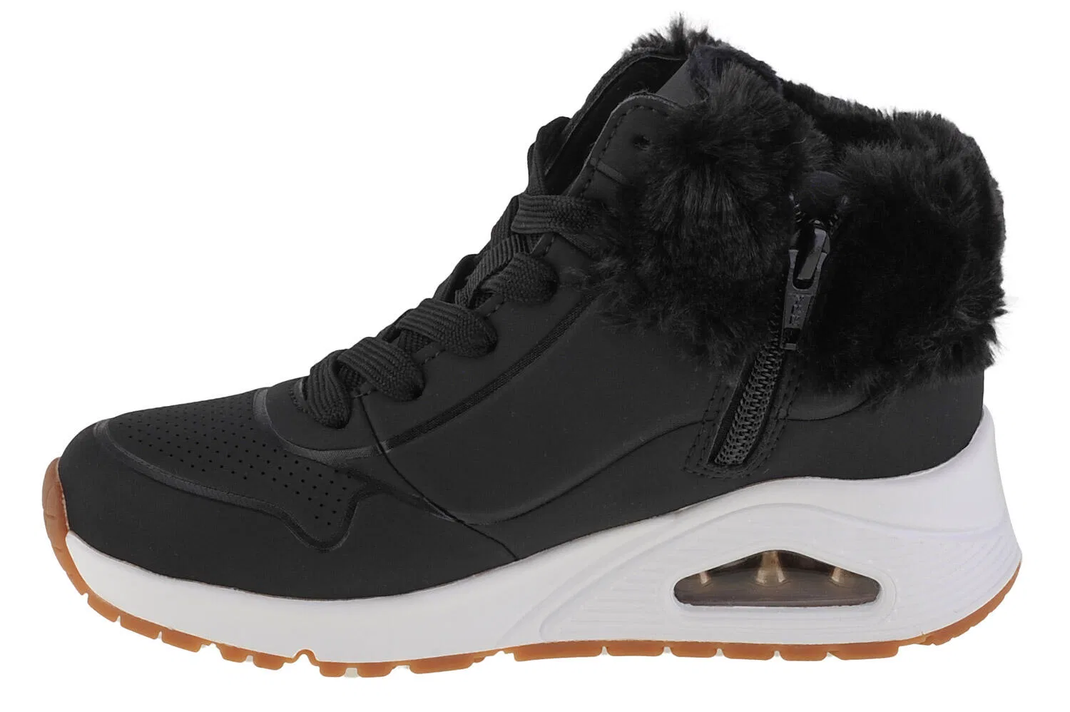 Детские зимние ботинки для девочек с принтом Uno Fall Air Skechers, Schwarz — фото 2