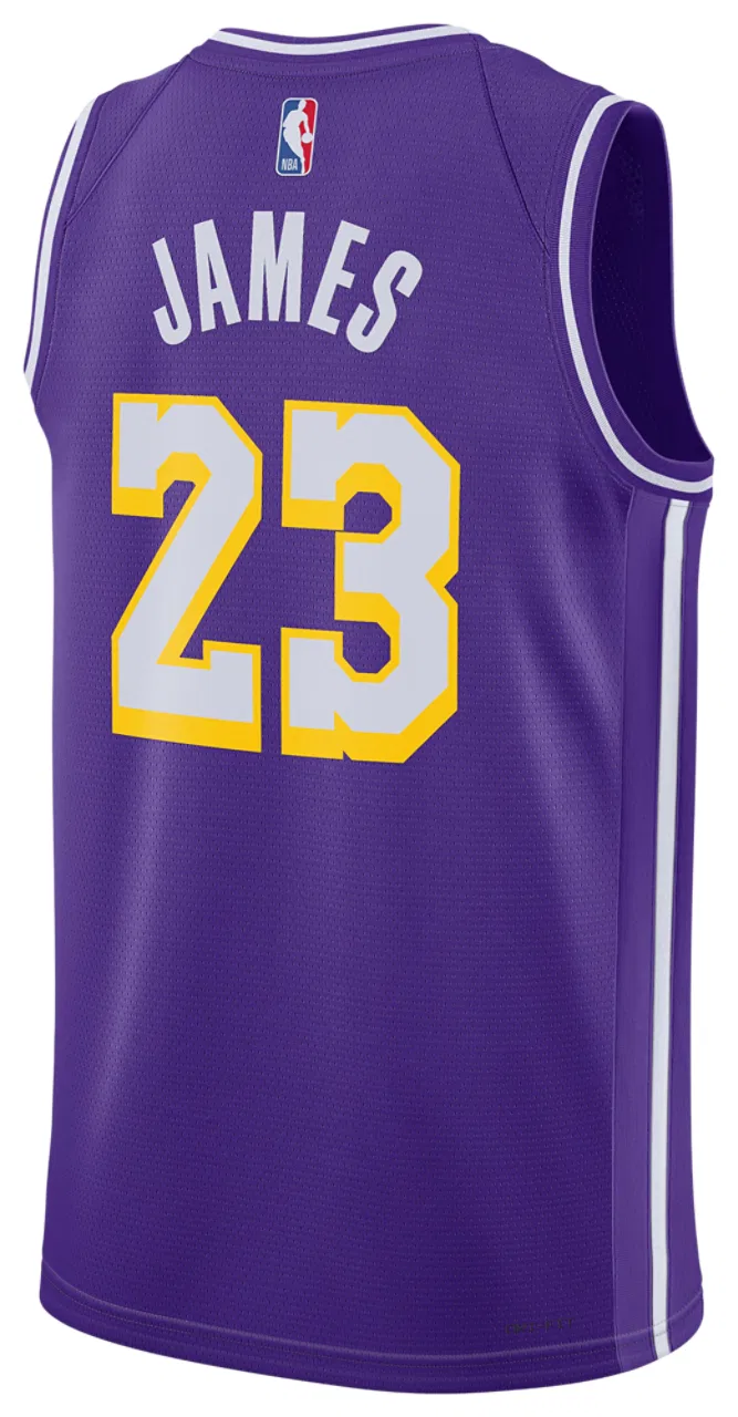 Мужская баскетбольная майка Lakers Dri-FIT STM 25 Swingman Nike, цвет Purple/Multi — фото 2