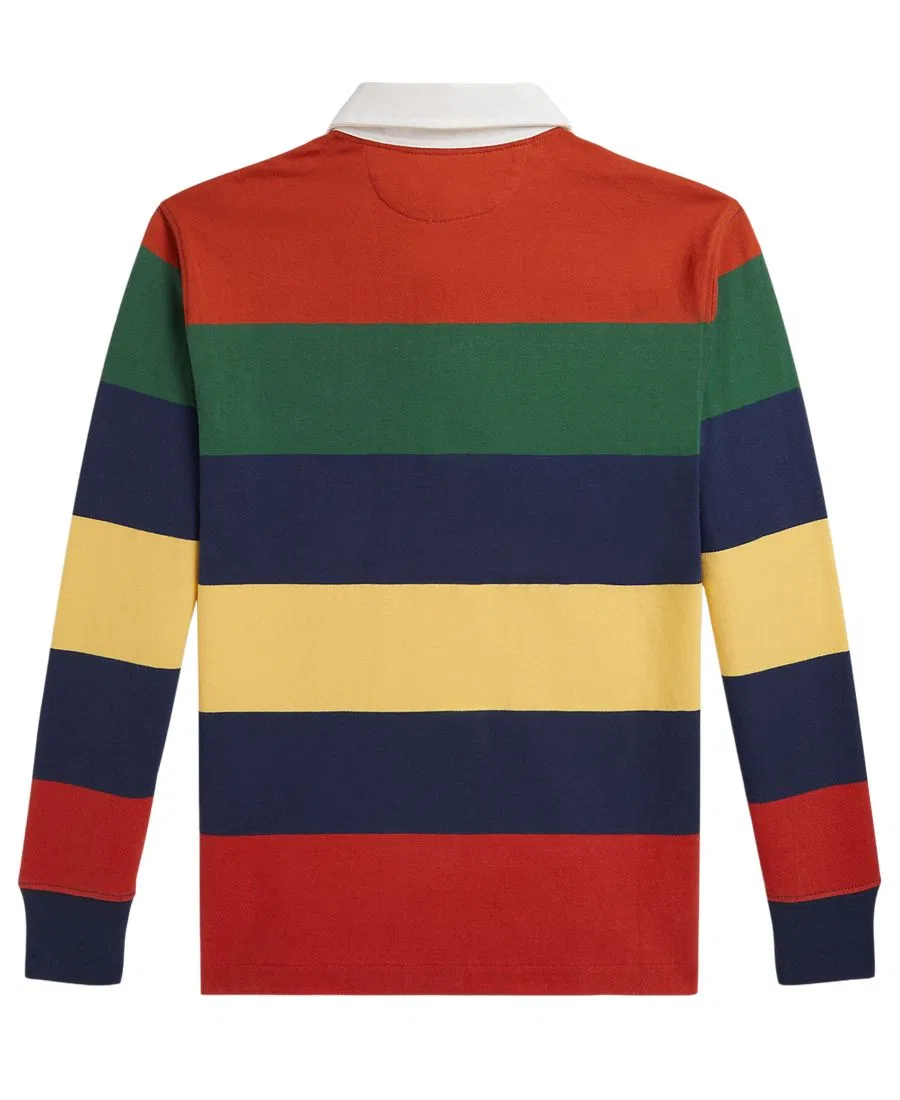 Рубашка-регби в полоску с длинным рукавом Polo Ralph Lauren, Post Red Multi — фото 2